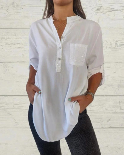 ELINE | V-NECK CLASSY SHIRT