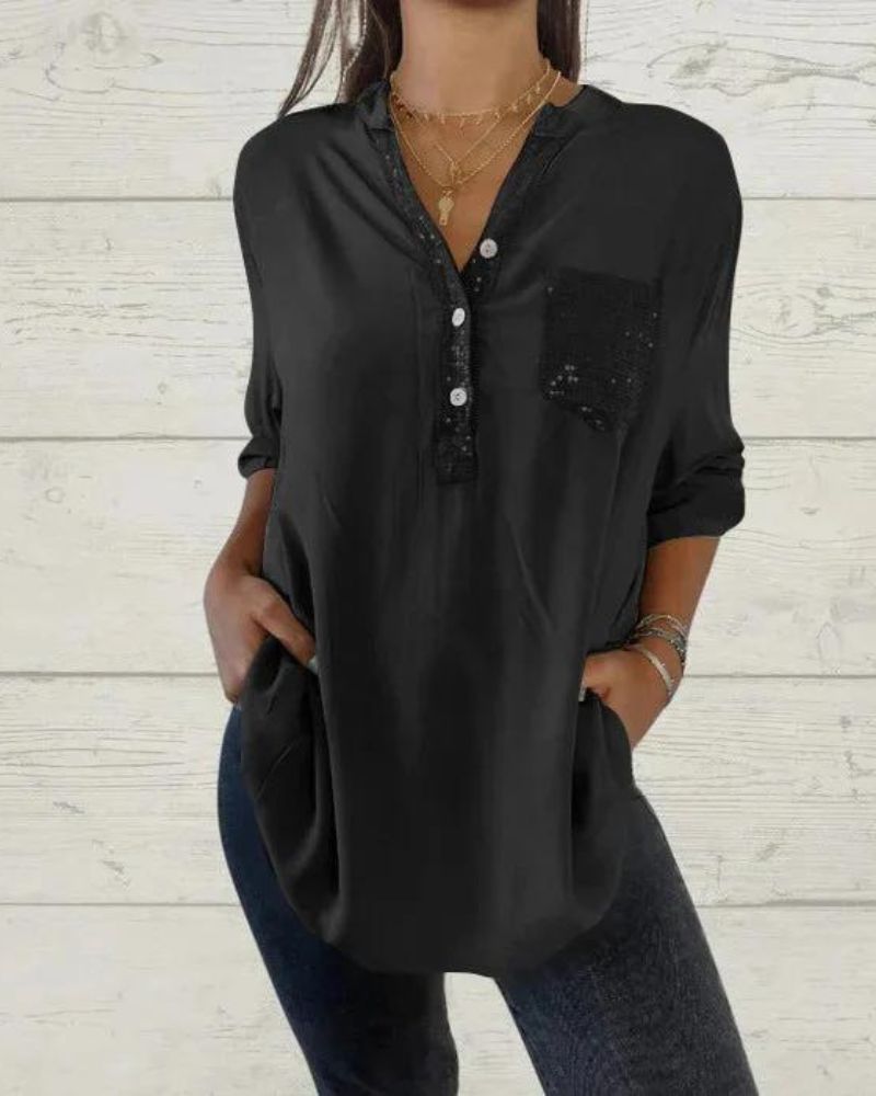 ELINE | V-NECK CLASSY SHIRT