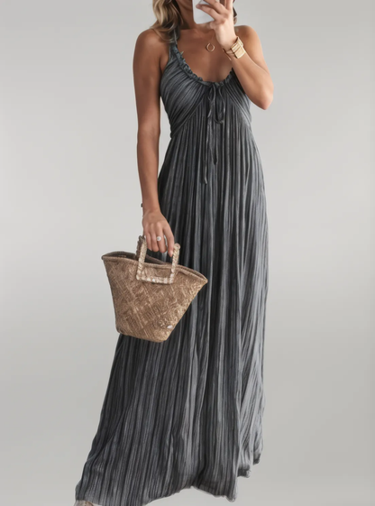 LEILA | HALTER STRAP MAXI DRESS