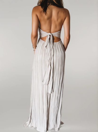 LEILA | HALTER STRAP MAXI DRESS