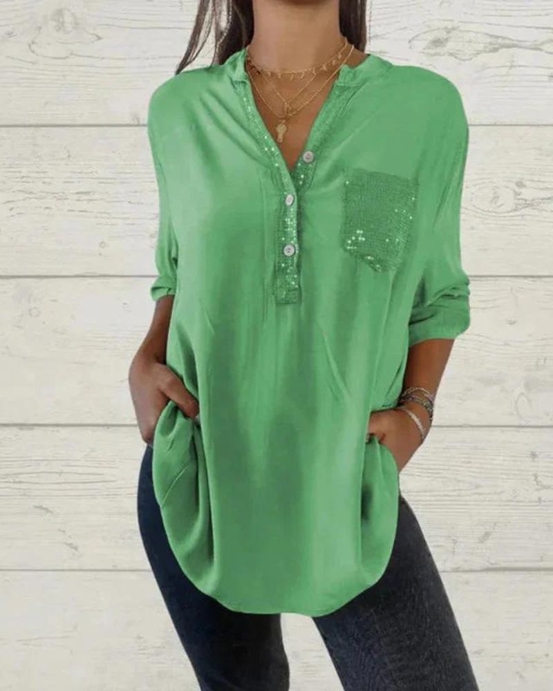 ELINE | V-NECK CLASSY SHIRT