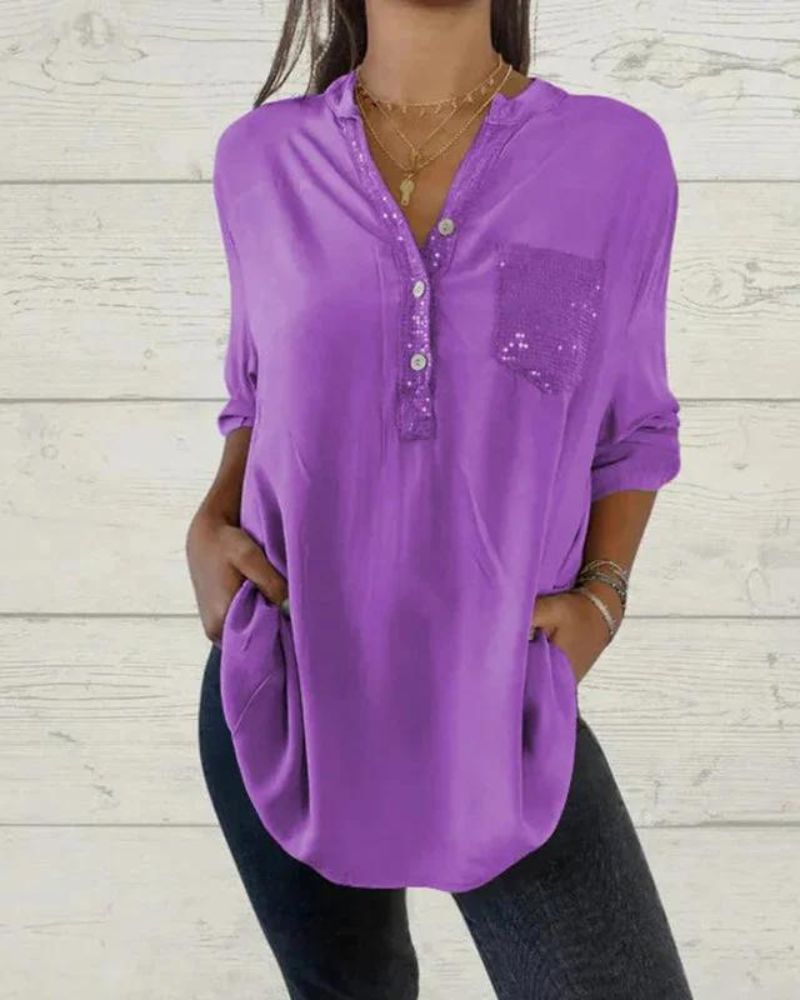 ELINE | V-NECK CLASSY SHIRT