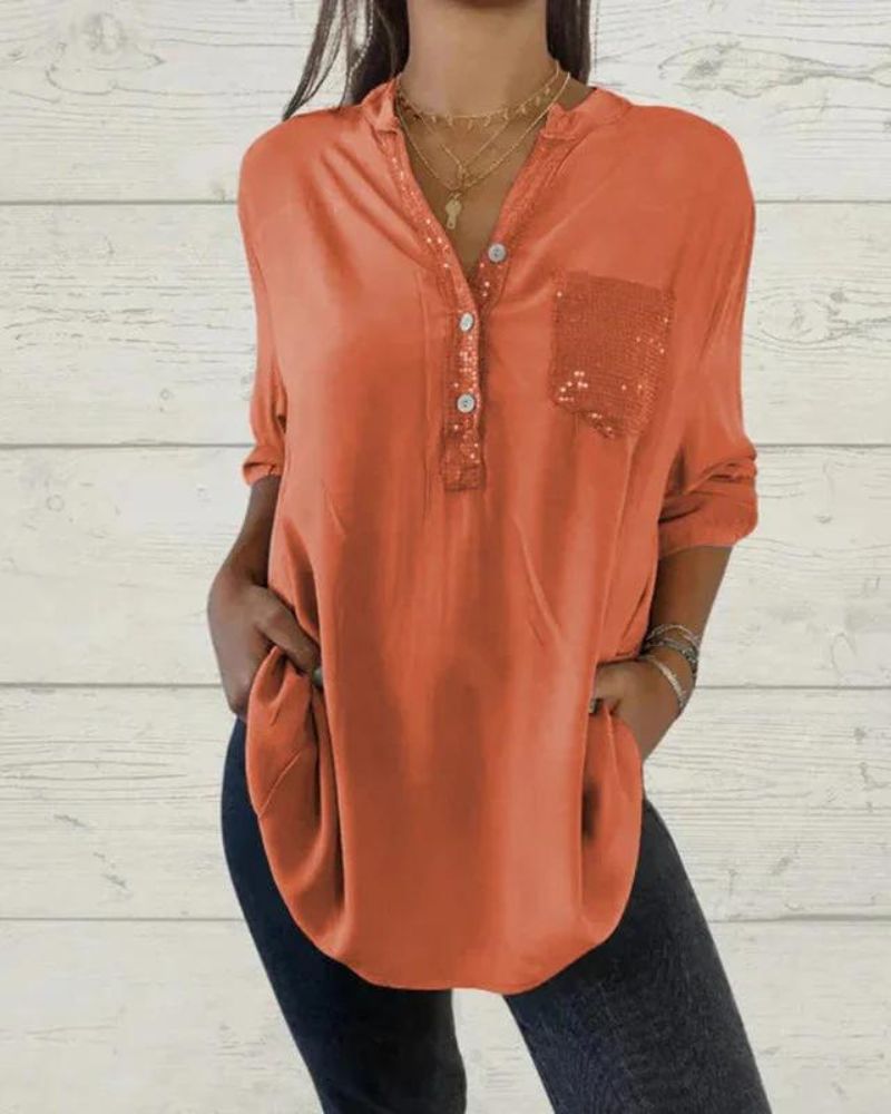 ELINE | V-NECK CLASSY SHIRT