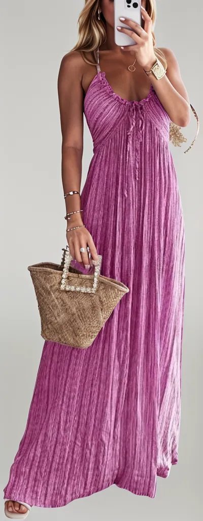 LEILA | HALTER STRAP MAXI DRESS