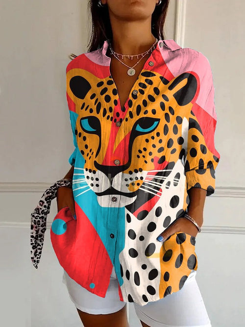 KAYA | LEOPARD ART BLOUSE