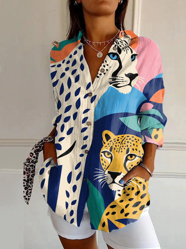 KAYA | LEOPARD ART BLOUSE