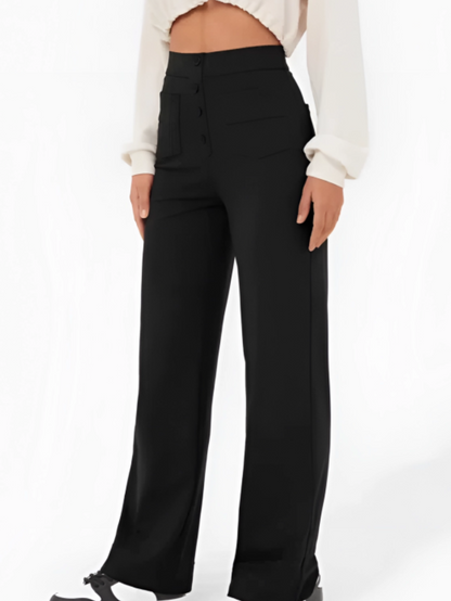 TAHLIA | HIGH-WAISTED ELASTIC CASUAL PANTS