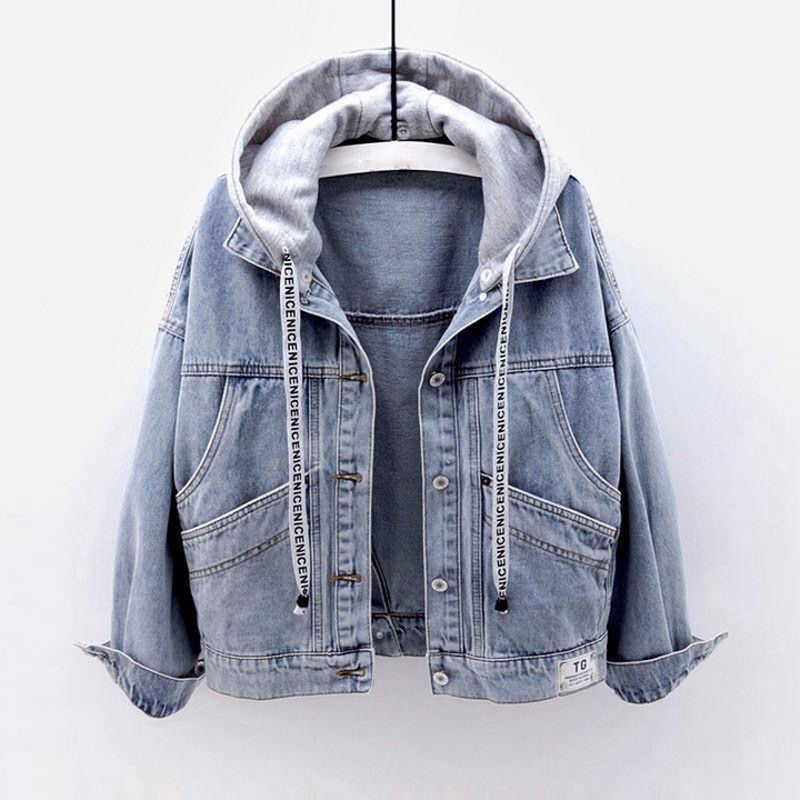 ELENA | COMFY HOODED DENIM JACKET