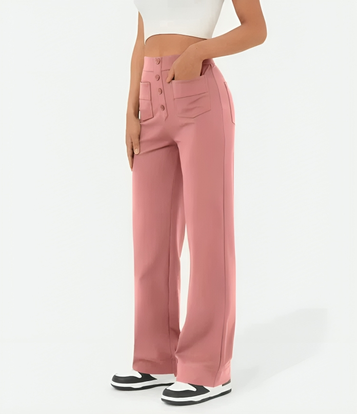 TAHLIA | HIGH-WAISTED ELASTIC CASUAL PANTS