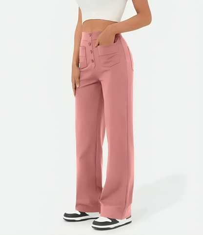 TAHLIA | HIGH-WAISTED ELASTIC CASUAL PANTS