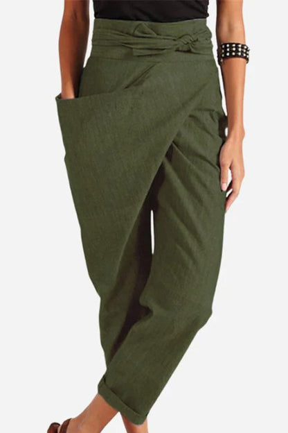 LUCY | HIGH-WAIST WRAPPED COMFY PANTS