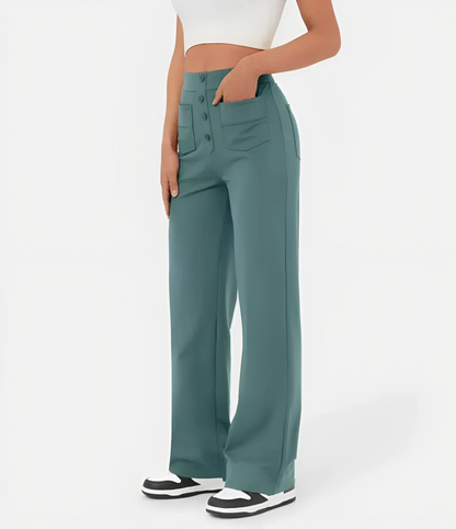 TAHLIA | HIGH-WAISTED ELASTIC CASUAL PANTS