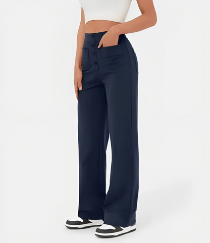 TAHLIA | HIGH-WAISTED ELASTIC CASUAL PANTS