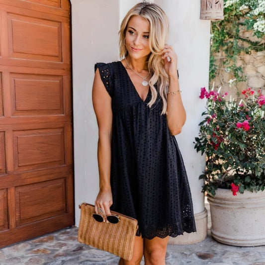 AMALIA | CAREFREE COVERAGE MINI DRESS WITH HIDDEN SHORTS